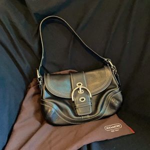 Coach Soho black leather shoulder bag (Like New)